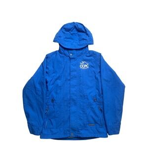 SIMS Snowboarding Jacket Blue Full Zip fur‎ lined Hooded Mens Large Winter Gear